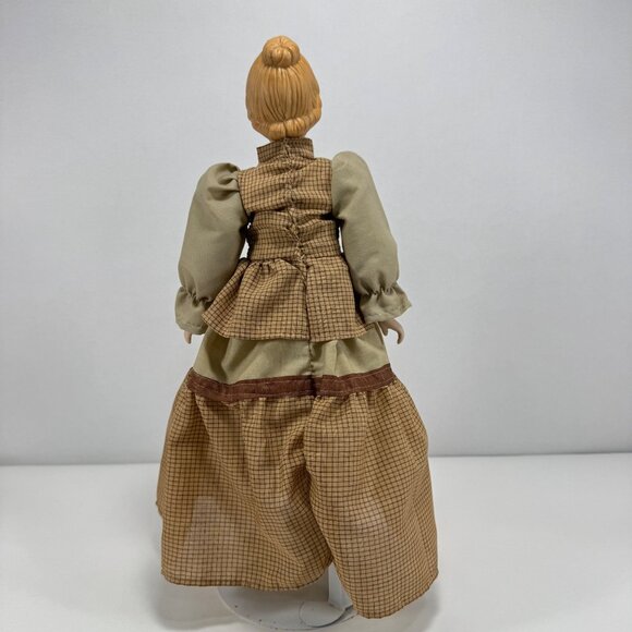 Vintage Ceramic Doll in Pioneer Style Dress Victorian 15" Tall - Picture 7 of 9